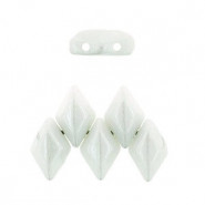 Matubo GemDuo Beads 8x5mm Luster - Opaque white